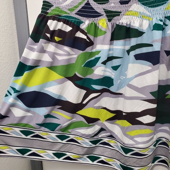 BCBGMaxAzria Women's Contemporary Art‎ Abstract Print Flowy Smocked Tube Top O/S - Picture 2 of 6